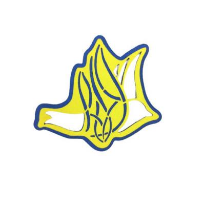 Шеврон  «Украинский голубь мира» фигурная лазерная резка