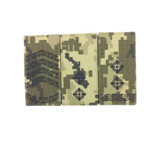Шеврон « Погони піксель » лазерне різання 100x50 мм