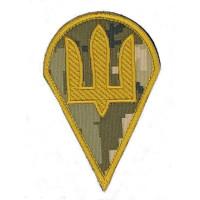 Шеврон « Десантно-штурмові війська »  на пікселі жовтою ниткою