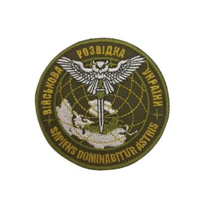 Chevron «Military intelligence of Ukraine» on olive