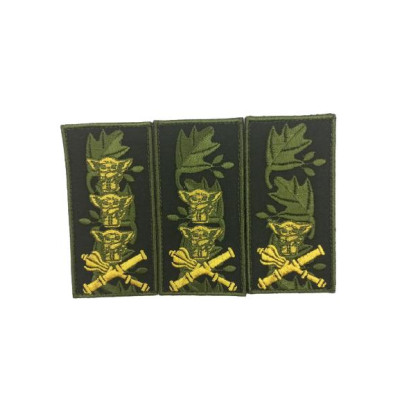 Baby Yoda's humorous shoulder straps
